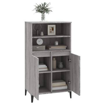 Highboard Grey Sonoma 60x36x110 cm Engineered Wood