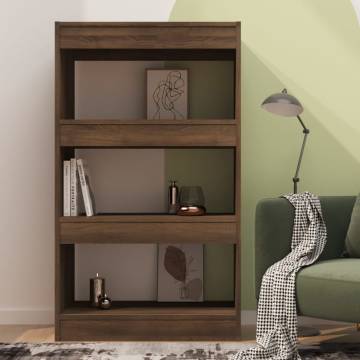 Book Cabinet/Room Divider Brown Oak 60x30x103 cm Engineered Wood