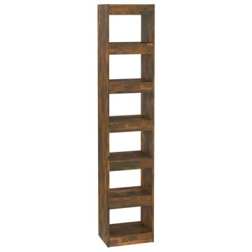 Book Cabinet/Room Divider Smoked Oak 40x30x198 cm