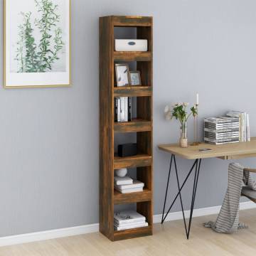 Book Cabinet/Room Divider Smoked Oak 40x30x198 cm