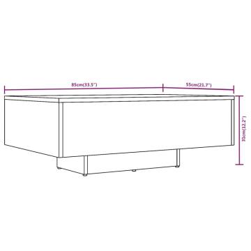 Coffee Table Grey Sonoma 85x55x31 cm Engineered Wood