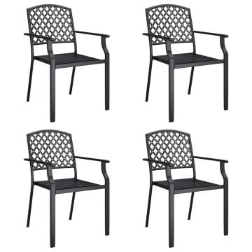 5 Piece Garden Dining Set Anthracite Steel