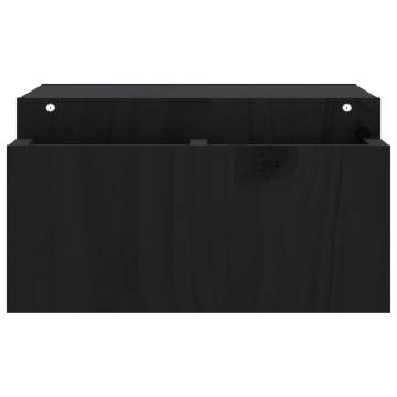 Monitor Stand Black 70x27.5x15 cm Solid Wood Pine