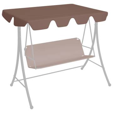 Replacement Canopy for Garden Swing Brown 150/130x105/70 cm