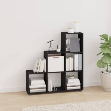 Staircase Bookcase Black 107 cm Engineered Wood