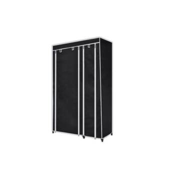 Fabric Wardrobes 2 pcs Black