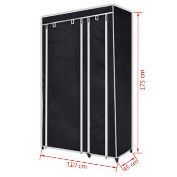 Fabric Wardrobes 2 pcs Black