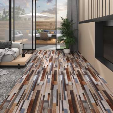 PVC Flooring Planks 4.46 m² 3 mm Self-adhesive Multicolour