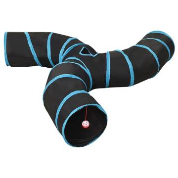 Cat Tunnel 3-way Black and Blue 25 cm Polyester