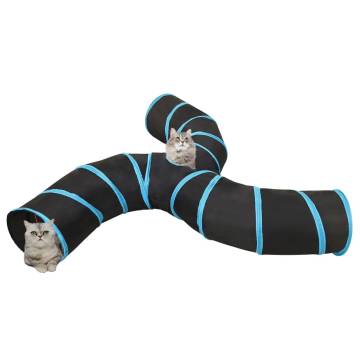 Cat Tunnel 3-way Black and Blue 25 cm Polyester