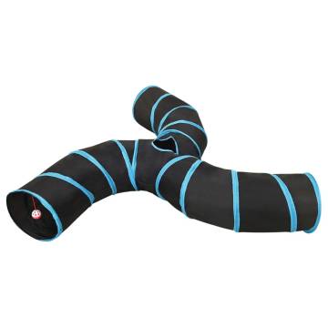 Cat Tunnel 3-way Black and Blue 25 cm Polyester