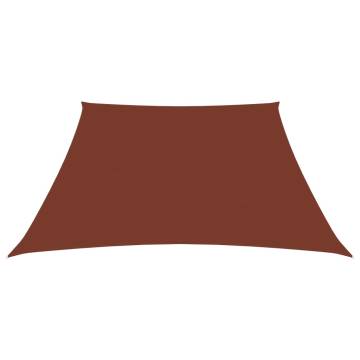 Sunshade Sail Oxford Fabric Trapezium 3/4x3 m Terracotta