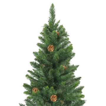 Artificial Christmas Tree with Pine Cones Green 210 cm