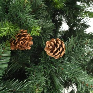 Artificial Christmas Tree with Pine Cones Green 210 cm