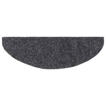 Self-adhesive Stair Mats 10 pcs Dark Grey 65x21x4 cm Needle Punch