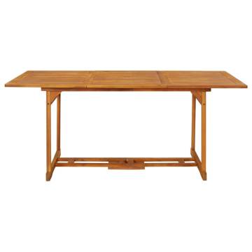 Garden Dining Table 180x90x75 cm Solid Acacia Wood