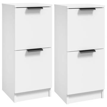 Sideboards 2 pcs White 30x30x70 cm Engineered Wood