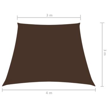 Sunshade Sail Oxford Fabric Trapezium 3/4x3 m Brown