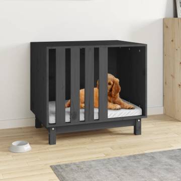 Dog House Grey 70x50x62 cm Solid Wood Pine