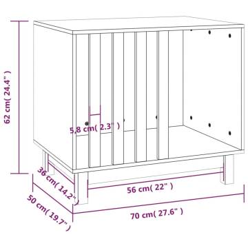 Dog House Grey 70x50x62 cm Solid Wood Pine