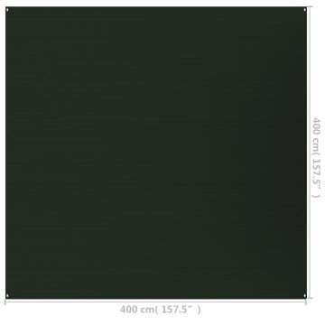 Tent Carpet 400x400 cm Dark Green HDPE