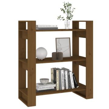 Book Cabinet/Room Divider Honey Brown 80x35x91 cm Solid Wood