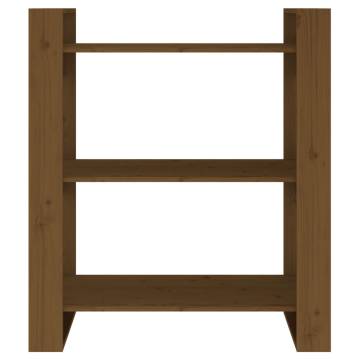 Book Cabinet/Room Divider Honey Brown 80x35x91 cm Solid Wood