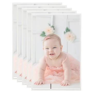 Photo Frames Collage 5 pcs for Table Silver 10x15cm MDF