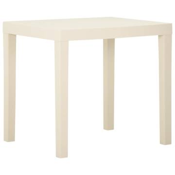 Garden Table White 79x65x72 cm Plastic