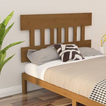 Bed Headboard Honey Brown 143.5x3x81 cm Solid Wood Pine