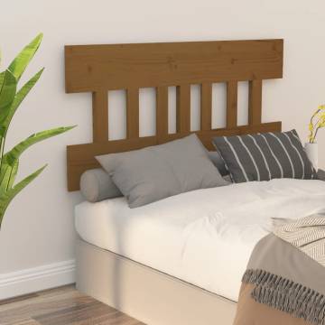 Bed Headboard Honey Brown 143.5x3x81 cm Solid Wood Pine