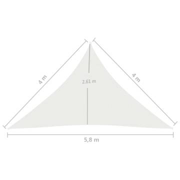 Sunshade Sail 160 g/m² White 4x4x5.8 m HDPE