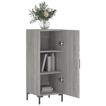 Sideboard Grey Sonoma 34.5x34x90 cm Engineered Wood