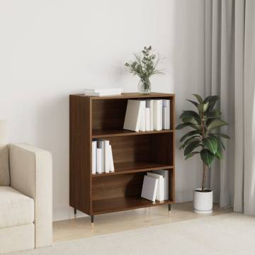 Bookcase Brown Oak 69.5x32.5x90 cm Engineered Wood