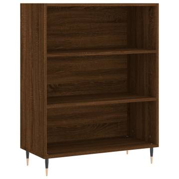 Bookcase Brown Oak 69.5x32.5x90 cm Engineered Wood