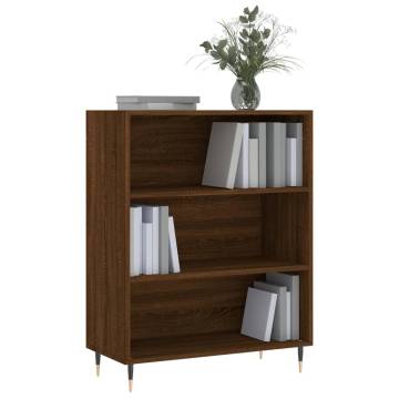 Bookcase Brown Oak 69.5x32.5x90 cm Engineered Wood