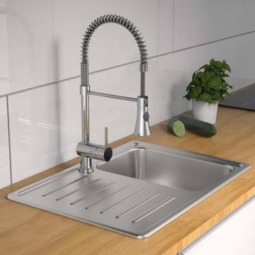 SCHÜTTE Sink Mixer with Spiral Spring CORNWALL Low Pressure Chrome