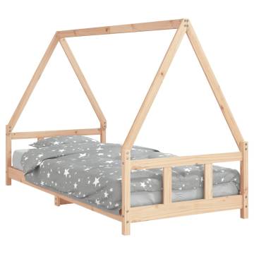 Kids Bed Frame 90x200 cm Solid Wood Pine