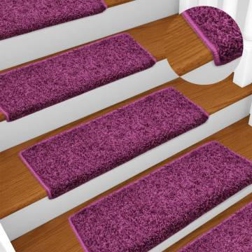 Stair Mats 5 pcs 65x21x4 cm Violet