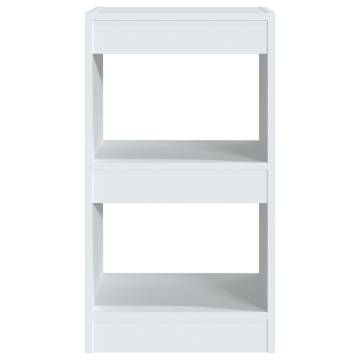 Book Cabinet/Room Divider White 40x30x72 cm