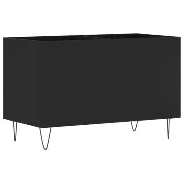 Record Cabinet Black 74.5x38x48 cm Engineered Wood