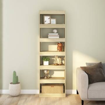 Book Cabinet/Room Divider Sonoma Oak 60x30x198 cm