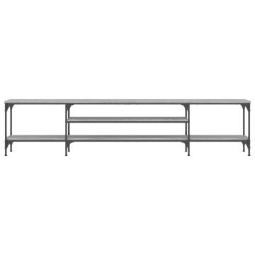 TV Cabinet Grey Sonoma 201x35x45 cm Engineered Wood&Iron