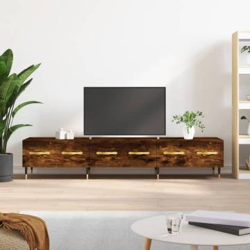 TV Cabinet Smoked Oak 150x36x30 cm Engineered Wood