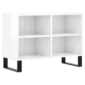 TV Cabinet High Gloss White 69.5x30x50 cm Engineered Wood