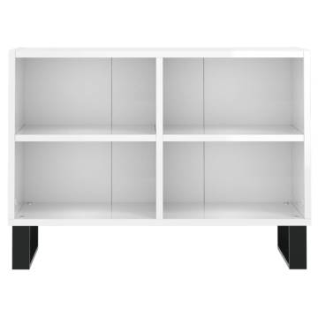 TV Cabinet High Gloss White 69.5x30x50 cm Engineered Wood