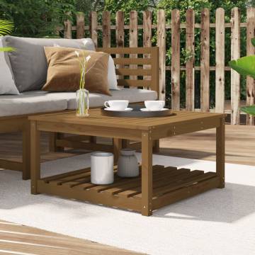 Garden Table Honey Brown 82.5x82.5x45 cm Solid Wood Pine