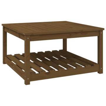 Garden Table Honey Brown 82.5x82.5x45 cm Solid Wood Pine