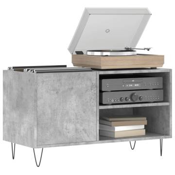 Record Cabinet Concrete Grey 85x38x48 cm Engineered Wood