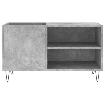 Record Cabinet Concrete Grey 85x38x48 cm Engineered Wood